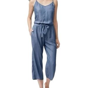 Tommy Bahama Blue Denim-Look Sleeveless Jumpsuit